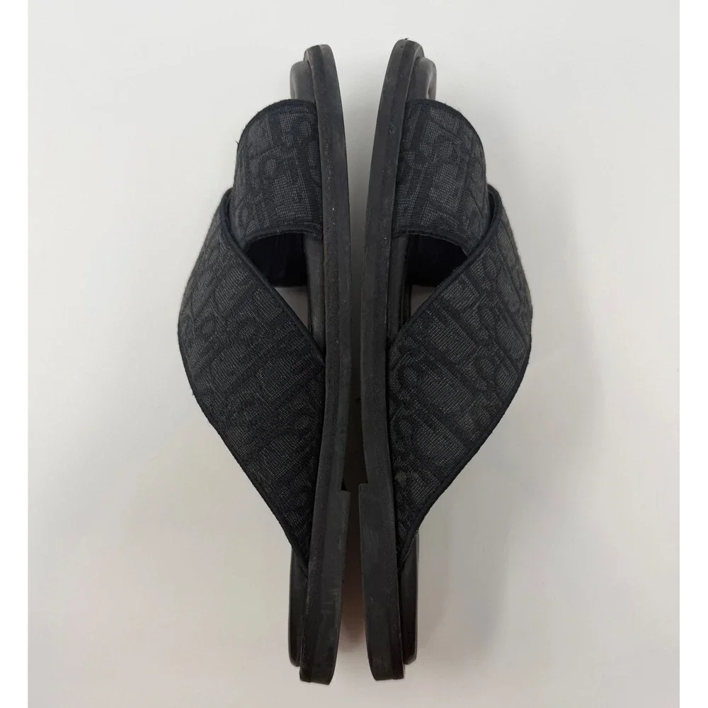 Dior Alias Oblique Jacquard Sandal Black Size 12 US 45 EU